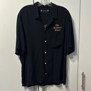 All Saints Black Casual Button Down Shirt
